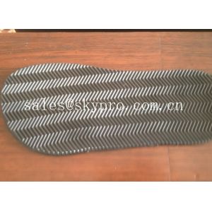 TPR Shoe Sole Rubber Sheet with wave zigzag pattern , 40-80 shore A Hardness