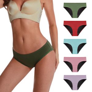 S-4XL Plus Size Leak Proof Underwear 4 Layer High Absorbency Menstrual Panties