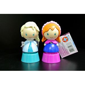China Frozen Princess Plastic Toy Figures With Disney Logo Blue / Pink Color on sale