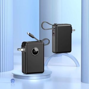 22.5 Watt Power Bank 10000mah Super Fast Charging Power Bank With Data Cable