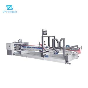 Cheap 130m/min Carton Stitching Machine Auto Feeding Gluing Correction Counting Stacking Box Folder Gluer for sale