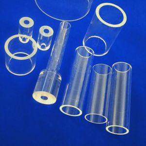 Cheap Transpaprent Clear Quartz Glass Tube Good Spectral Transmission SiO2> 99.99% for sale