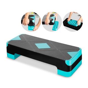 Cheap 68CM Adjustable Aerobic Step Platform For Beginners With 2 Risers for sale