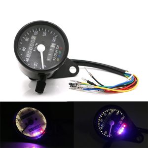 OEM LED Backlight Dual Odometer Motorcycle Meter 0-140KM/H Vintage Tachometer
