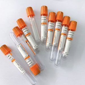 China Orange Red Cap  Pro Coagulation Tube 13*75 Serum Clot Activator Tubes on sale