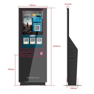 43 inch Free Standing Kiosk/Self-service Kiosk/Payment Kiosk with Ticket