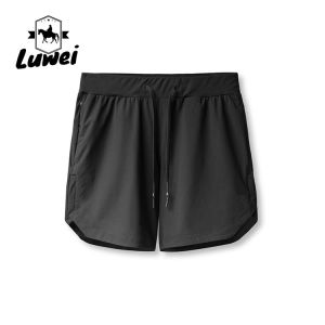 Drawstring Men Sports Shorts Polyester Woven Plain Jogger Workout Shorts