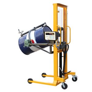 Cheap Multi-function Electronic Balance Gripper Type 1.6m Lifting Height Hydraulic Drum Lift(Manual Rotating) With 400Kg for sale