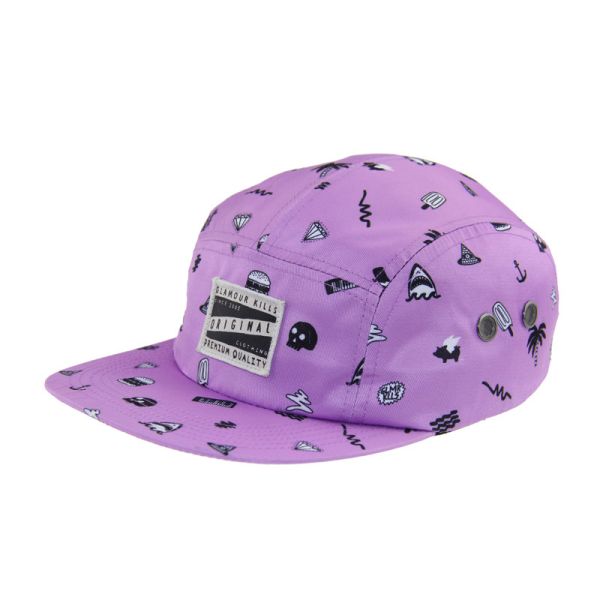 Quality Customizable All Over Printed 5 Panel Camping Baseball Cap For Summer wholesale