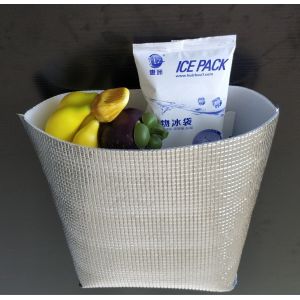 Insulated Food Grade Aluminum Foil EPE Foam Box Cooler Bag with Printing