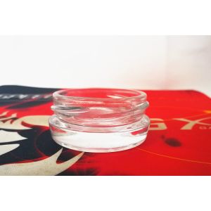 Wholesale high transparent 0.5oz 15-20gram glass caviar jar with metal lid in