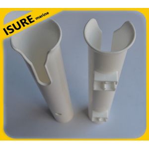 China White Boat Plastic Rod Holder Tube Fishing Plastic Rod Holder Rack on sale