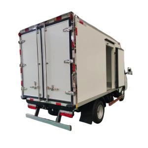 Cheap LHD Smaller Diesel Mini Refrigerated Van Trucks Meat Hook Ice Cream Freezer Cargo Truck for sale