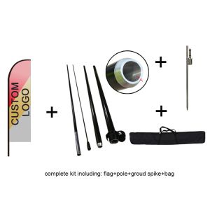 Feather Flag With Pole Ground Spike Swooper Flag Advertising Feather Banner