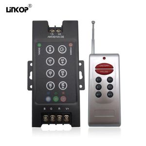 Cheap 12-24v Iron Shell Led Controller 5-10 Control Distance Rf 8 Key 30a Rgb Dimmer for sale