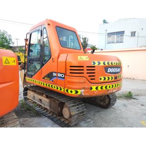 Original 8 Ton Track Digger Doosan Dh80, Used Doosan Crawler Excavator Dh60 Dx60