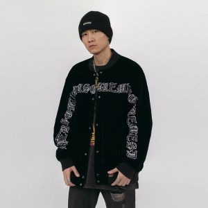 0.15kg Zipper Front Men Jackets 100% Polyester Windproof Bomber Jacket