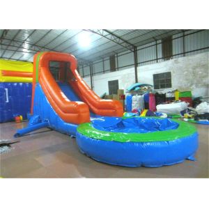Single slide inflatable water slide small inflatable water slide with pool for