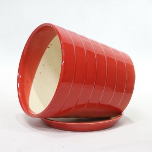 Round Lightweight Ceramic Planters With Drainage Hole