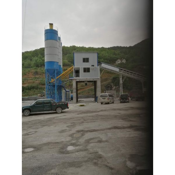 Quality HZS180 Automatic Ready Concrete Mixing Plant Belt Conveyor Concrete Batching Plant With Twin Shafts Mixer wholesale