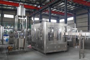 Tea Washing Filling Capping Machine Fruit Juice Bottling Plant For PET Bottles , Long Lifetime