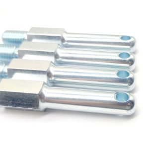 Threaded Linkage Rod with Hex Body｜16×100mm Zinc-Plated Steel Connecting Shaft