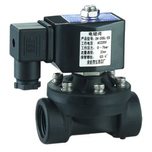 2WSL Plastic Water Solenoid Valve 1/2-2 Inch DC12V AC220V