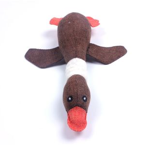Squeaky Large Stuffed Duck Food Puzzles Dog Toy For Aggressive Chewers