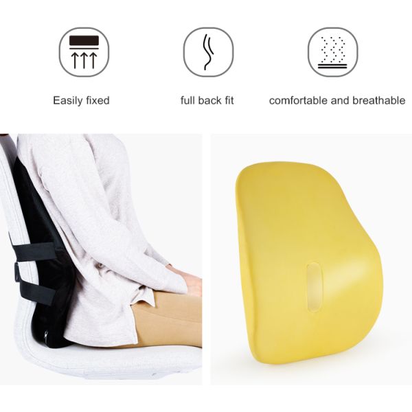 Amazon Hot Sell Office Car Chairs Mesh Waist Ergonomic Orthopedic Memory Foam Back Cushion Lumbar Support Pillow