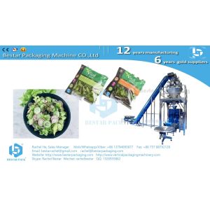 Mixing salad leafy vegetables automatic weighing and pouch packaging machine