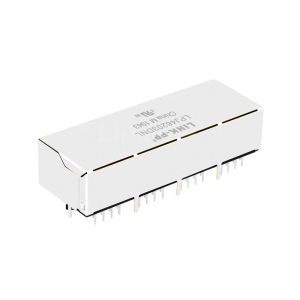 LPJ46203DNL 100 Base-T Industrial RJ45 1x4 Port Mag Jack Tab Down Without LED