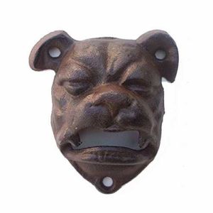Unique Design Folk Art Cast Iron 3D Animal Bear Head Bar Wall Mounted Beer