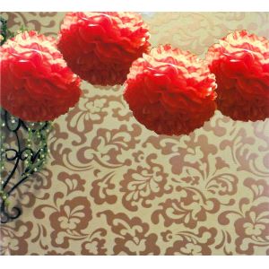 Cheap Chevron Tissue Pom Pom - Fuchsia (4 Pack) for sale