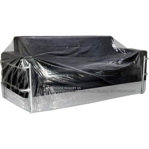 Quality Large Furniture Cover Poly Storage Bag Heavy Duty Sofa Slipover For Moving Long Term Storage 110" X 72", 2 Set wholesale
