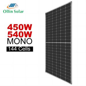Cheap 550W Half Cell Mono Solar Panel Anodized Aluminium Alloy Frame Solar Energy Panel for sale