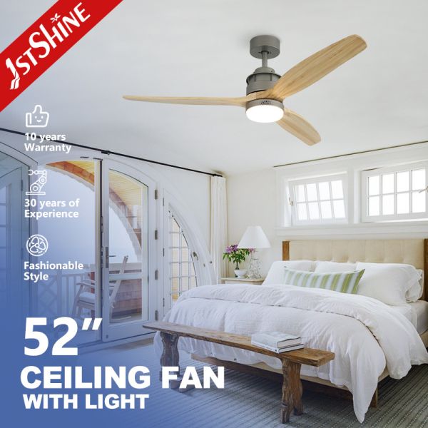 Home Office Necessity 3 Blade Wood Blade Ceiling Fan with Light and Remote