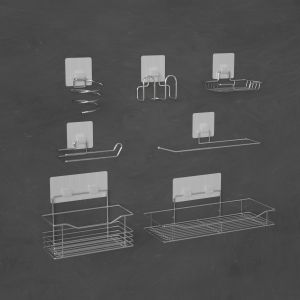 China MSDS Bathroom Product Holder EXW Trade Wall Mounted Shower Caddy Damage Free on sale