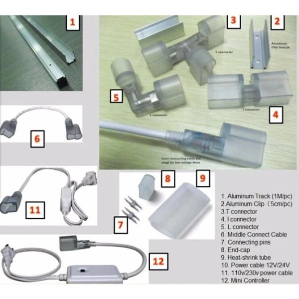 SMD5050 10w AC220V Flexible Light Strip / RGB LED Neon Rope 3 Years Warranty