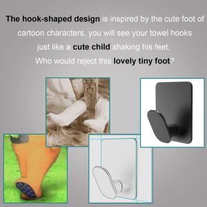 Customized Humanized Design Adhesive Hooks for Kitchen, Bathroom and Bedroom