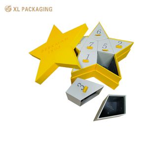 XL Packaging Custom Packaging Box Factory Star Shape 7 Day Paper Advent Calendar