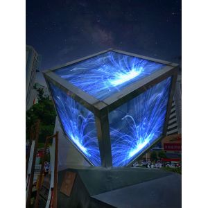 Flexible LED Mesh Display P100 IP67 Waterproof RGB LED Mesh Screen For Glass