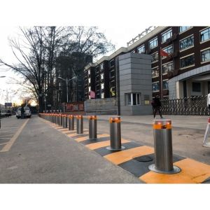 Anti Crashed Customizable Automatic Bollards For Driveways Removable Steel