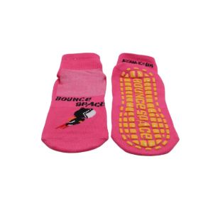 Custom Trampoline Grip Socks Multi Sizes Polyester Rubber Soled Jump Bounce Sock