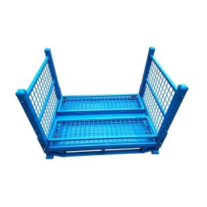 Collapsible Stackable Metal Storage Bin with Capacity 200-2000L and Galvanized