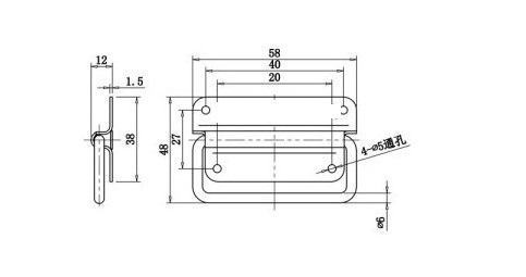 304 stainless steel folding handle industrial machinery equipment activities Handle SBL303