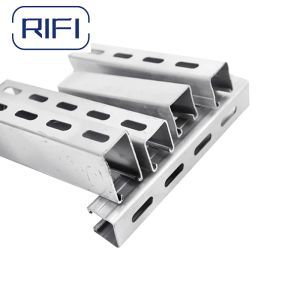1 5/8" Unistrut C Channel Galvanized Steel Slotted Strut Channel