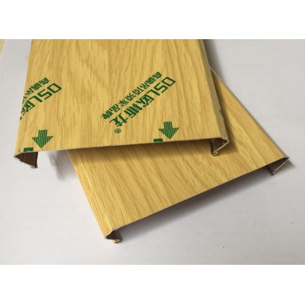 Decorative Polyester Roller Coated Aluminum Strip Ceiling Panel C - Shape Width