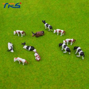 1:87 scale ABS plastic Model Painted Mixed Farm Animals Cows 20mm for Model