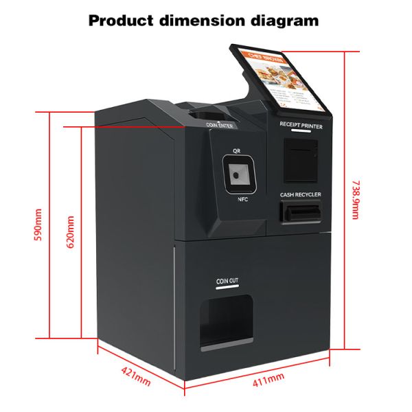 Hot Sale Intelligentized Cash Payment System Coin Operated Automatic Cash Register for Unmanned Supermarket Laundromat