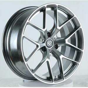 18 inch 3 hole hyper silver monoblock forged alloy wheels rims for smart